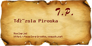 Tézsla Piroska névjegykártya