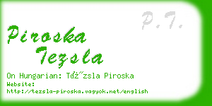 piroska tezsla business card